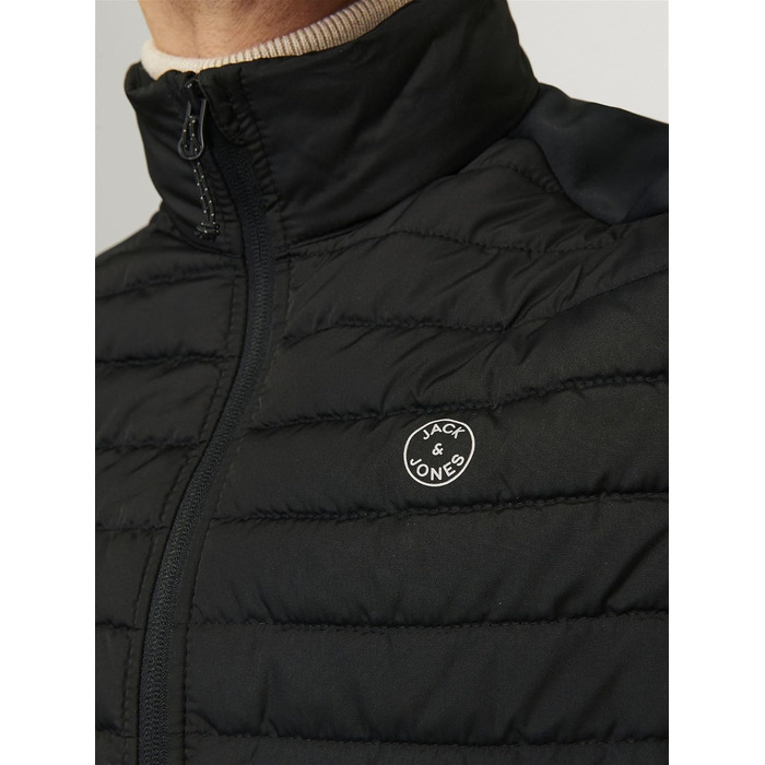 Чоловічий стібаний жилет Jack & Jones, чорний, розмір XL