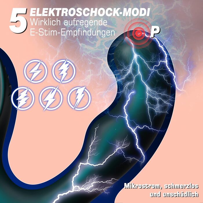 Вібратор для простати - анальний вібратор з 5 імпульсів та 10 вібрацій для чоловіків та жінок. Іграшки для анального сексу, парні іграшки.