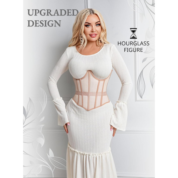 Корсет для фігури жіночий Meh-Korett, бежевий, розмір XL