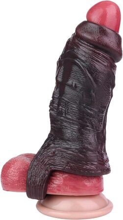 Реалістичний силіконовий пеніс-чохол з кульочками, вени, для збільшення та подовження, секс-іграшка для чоловіків (XL)