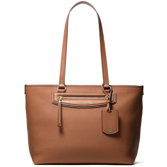 Жіноча сумка-кросбоді Michael Kors Jet Set 32S4GJSC7B, коричнева (Luggage), 25x17x6 см