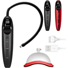 Електричний масажер для клітора та вагіни, вакуумний стимулятор, USB, чорний