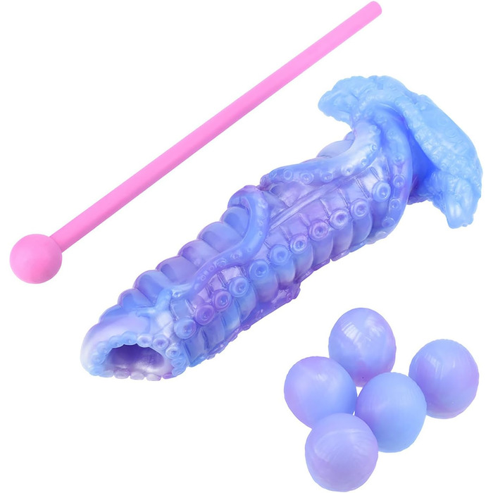 Анальний дildo з силікону Qiyasex з 5 кульками - для чоловіків та жінок