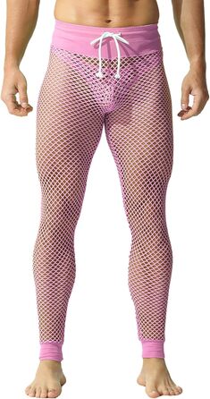 Чоловічі шорти YUFEIDA з сітчастою в'язки, рожеві, L. Дихаючі спортивні лосини з регульованою талією