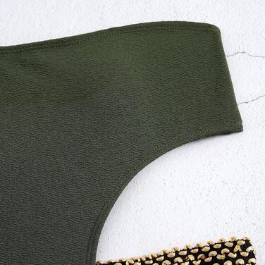Купальник жіночий з вирізами Damen One Shoulder, чорний, з ефектом формування фігури, розмір L