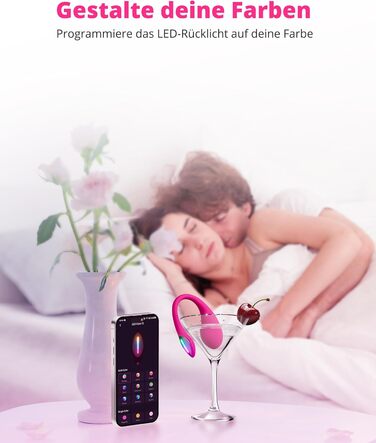 LOVENSE Lush Mini - міні-вібратор з дистанційним керуванням, 10000+ режимів, водонепроникний, для соло та парних ігор, ідеальний у подорожах