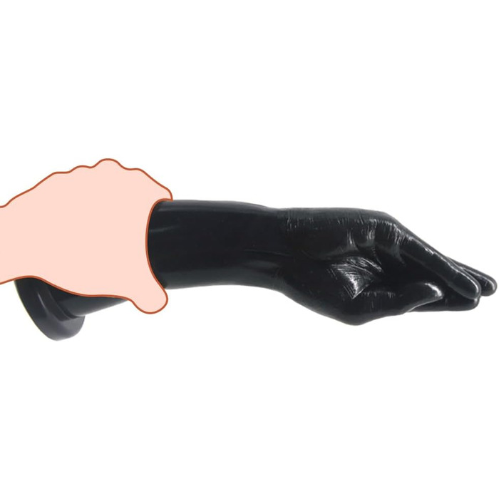 Анальний тренажер Roluck з реалістичним дизайном, 30 см, чорний