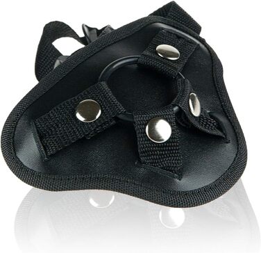 Секс-іграшка для жінок FESTSITZENDER STRAP ON з системою SNAP-LOCK, чорний силікон, 21x4.5 см
