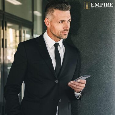 Мінімалістичний гаманець-картхолдер Empire з RFID/NFC захистом для чоловіків та жінок, тонкий тримач для кредитних карток (Matte Grey)