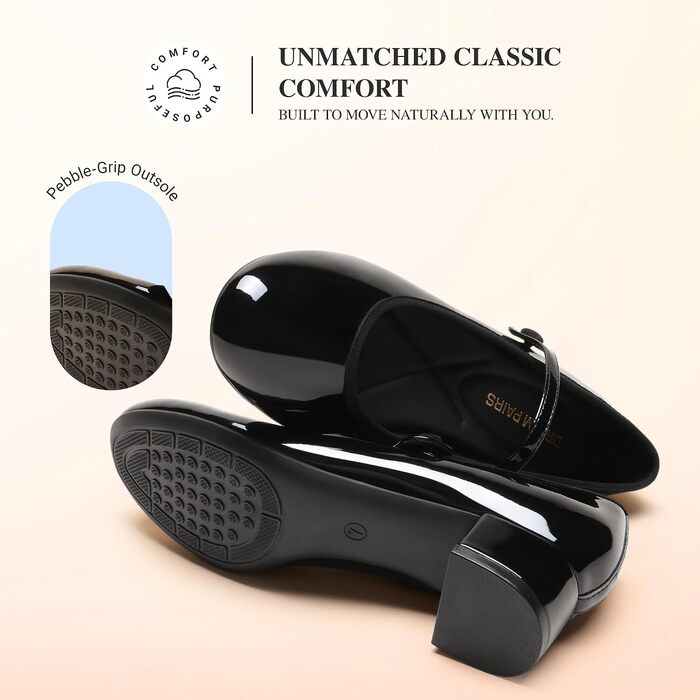 Жіночі туфлі Mary Jane DREAM PAIRS, чорні, розмір 39 EU