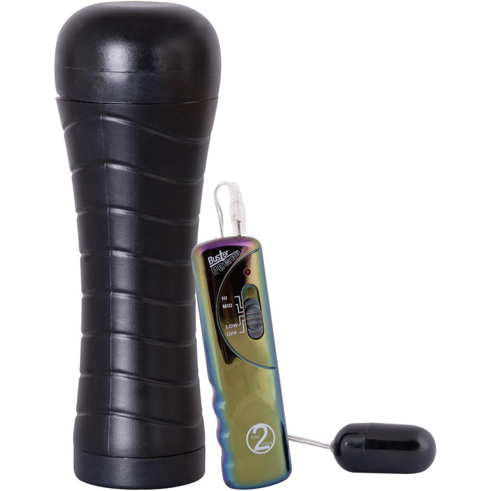 You2Toys Pussy to go - вібраційний мастурбатор для чоловіків з внутрішньою структурою, 3 режими, чорний/нюдовий