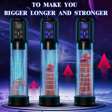 Електрична вакуумна помпа для збільшення статевого члена JFRong з 3 режимами тренування та 6 рівнями вакууму