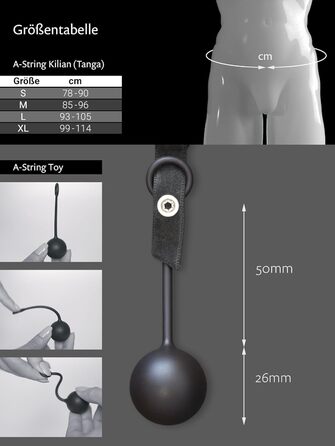 WILDYOU A-String Kilian Plug Tanga XL Чорний - сексуальна білизна для дорослих