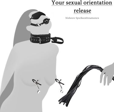 Набір для БДСМ: кайдани, анальні плагіни, іграшки для пар, чорний