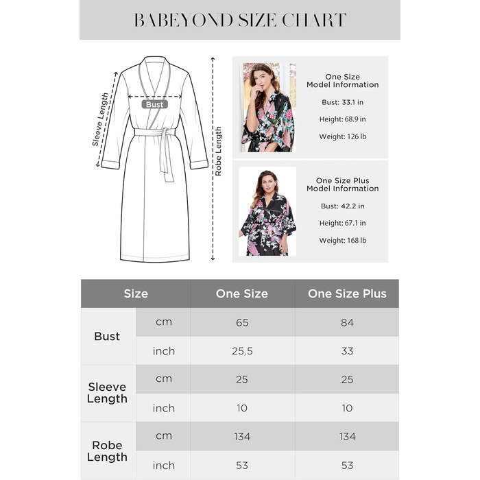 Жіночий халат-кімоно BABEYOND з квітковим принтом, великі розміри, бордовий