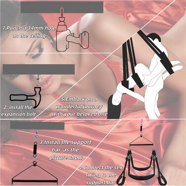 Гойдалка для дорослих Sê&x 360° з трапецією, м'яким внутрішнім покриттям, вантажопідйомність 362.9 кг - 3-тє покоління