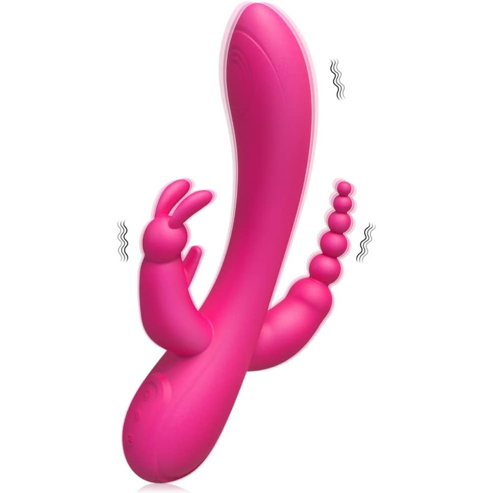Вібратор FLYTAGLE для стимуляції клітора, 3-в-1 зайчик з 12 режимами вібрації, силіконовий, для жінок