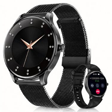 Смарт-годинник WalkerFit для жінок, круглий AMOLED дисплей 1.43