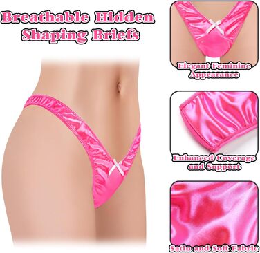 Танга труси з високою посадкою для кросдресерів та трансгендерних осіб, гаф, XXL, рожевий