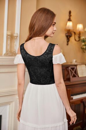 Корсет-жилет Steampunk SCARLET DARKNESS чорного кольору з мереживом, середньовічний стиль, розмір 38, жаккард