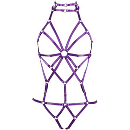 Корсет-нагрудник BANSSGOTH для жінок, фіолетовий, готичний стиль, регульований, для фестивалів та рейвів