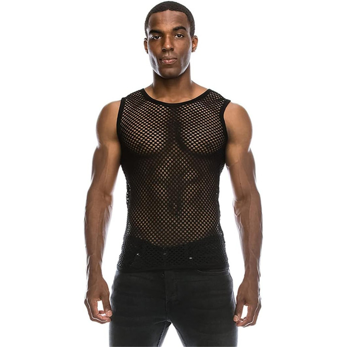 Прозора чоловіча футболка з довгим рукавом, мереживна, для клубів та вечірок, біле топ