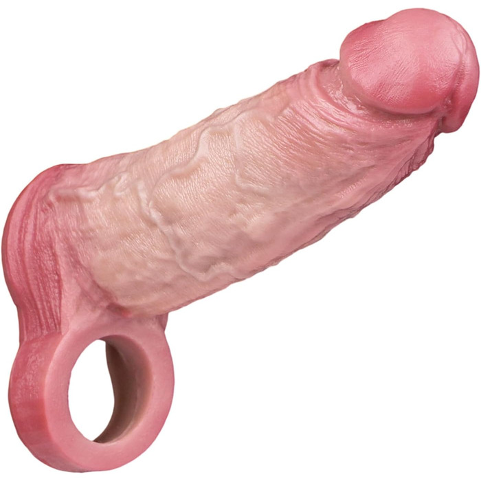 Пеніс-манжета з кільцем для яєчок, м'яка конструкція для збільшення та стимуляції, секс-іграшка для пар (M)